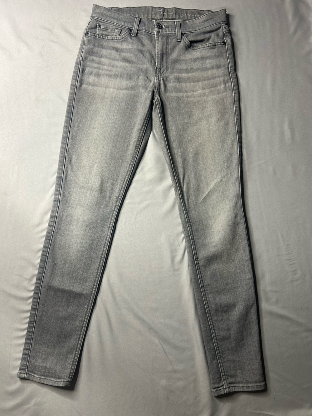 7 For All Mankind Gwenevere Skinny Jeans – Light Grey Wash Women’s Size 27